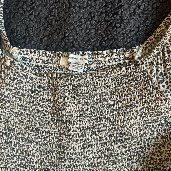 American Eagle | Tie-Sleeve Smocked Mini Dress - Picture 2 of 3